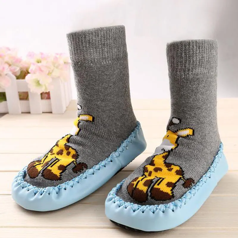 Осень/Зима 2017 детская обувь Милые Картонные Новорожденные Мальчики Девочки Первые Ходоки противоскользящие на полу 0-39М.