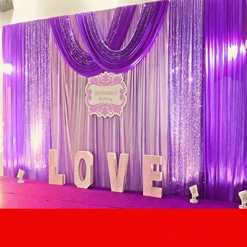

Wedding Decortaions Stage Background Curtain Shiny Backdrop curtaim with Sequins for wedding Party Suppliers 3m*6m(10ftX20ft}