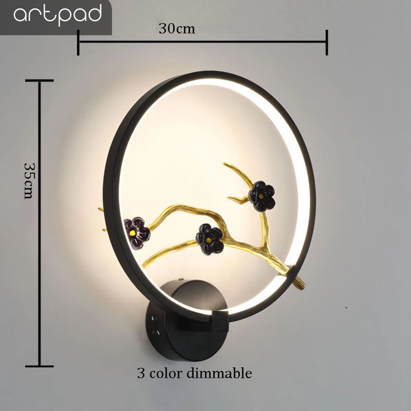 Современный художественный круглый настенный светильник с цветком фламинго, белый, черный, для ухода за глазами, Светодиодный настенный прикроватный светильник для детской комнаты, гостиной