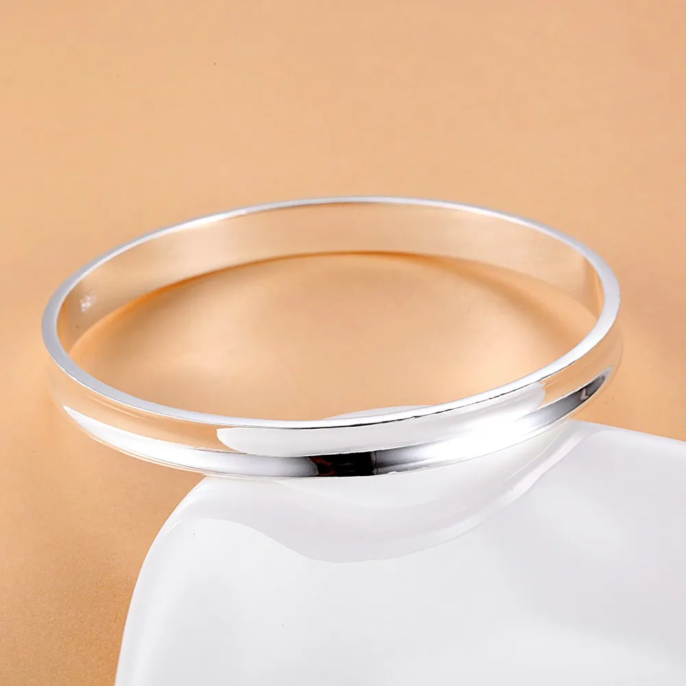 Круглый браслет на руку верхняя рука манжеты для женщин простой Серебрянные