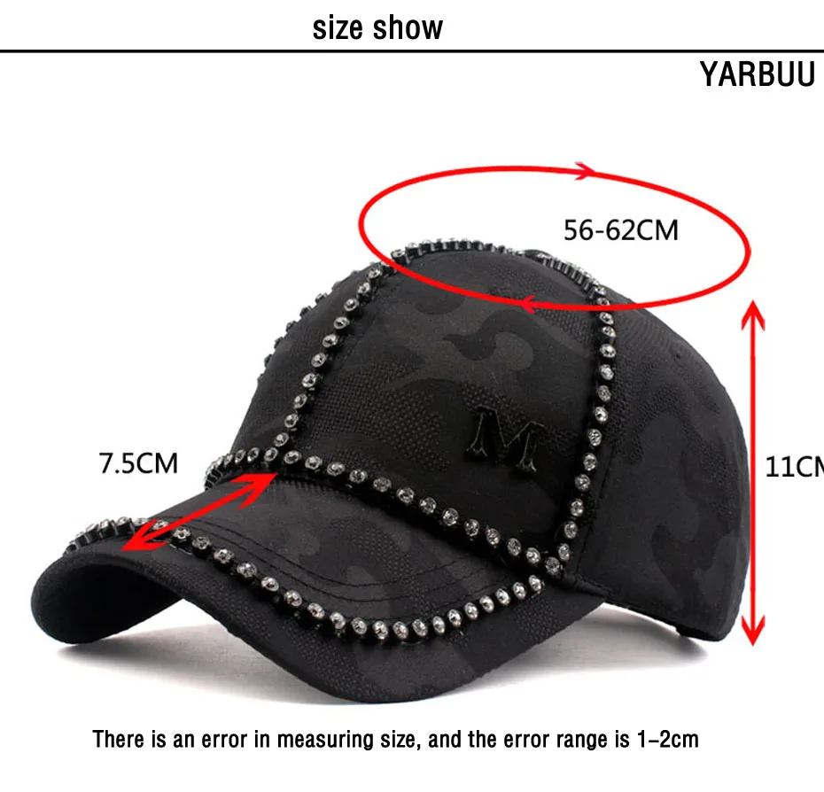 [YARBUU] бейсболки, Новая Модная стильная женская шапка, стразы, буквы M Gorras, Снэпбэк Кепка, кепка с принтом, Прямая поставка