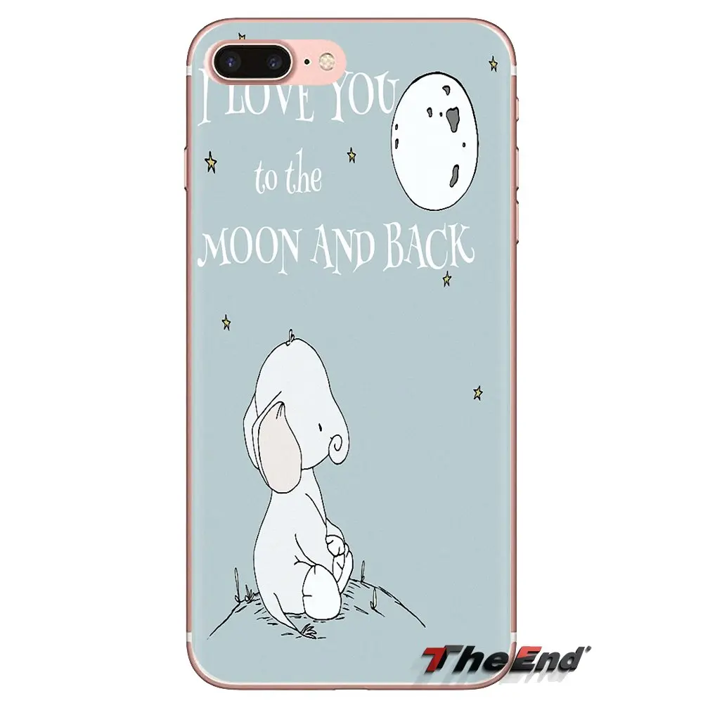 I Love You To The Moon And Back TPU Cases Covers For Sony Xperia Z Z1 Z2 Z3 Z5 compact M2 M4 M5 C4 E3 T3 XA Huawei Mate 7 8 Y3II |