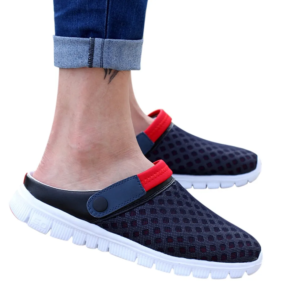 SAGACE Men Women Casual Shoes Couple Beach Sandal Mesh Breathable Flip Flops Shoes Shoes Sandles Sandals New Shoes Jul1
