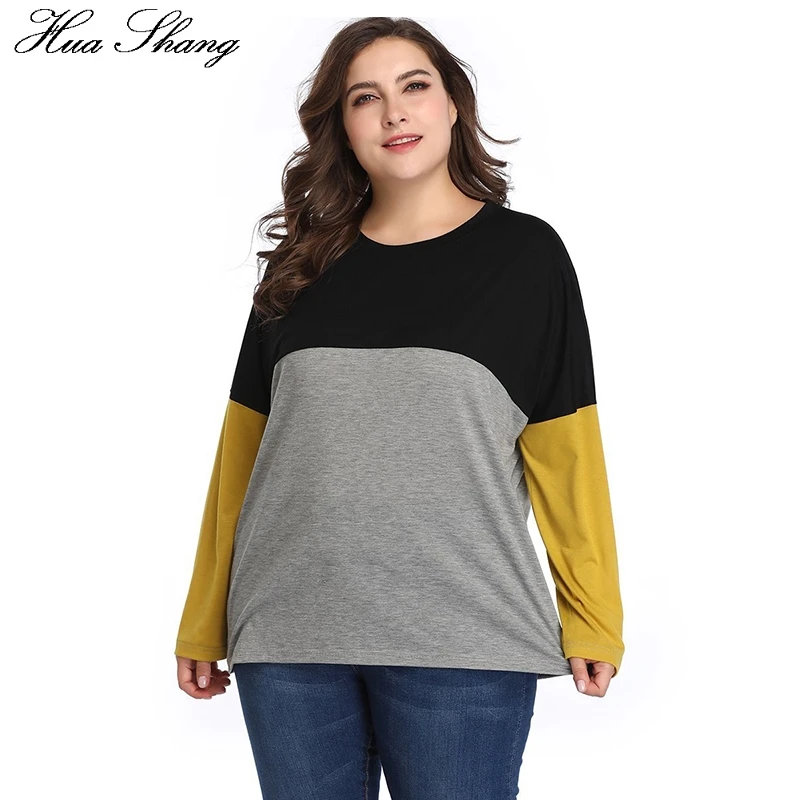 5XL размера плюс, повседневная женская блузка с круглым вырезом и длинным рукавом, разноцветная Элегантная Женская туника, топы, женская Свободная блуза, блузка, рубашка