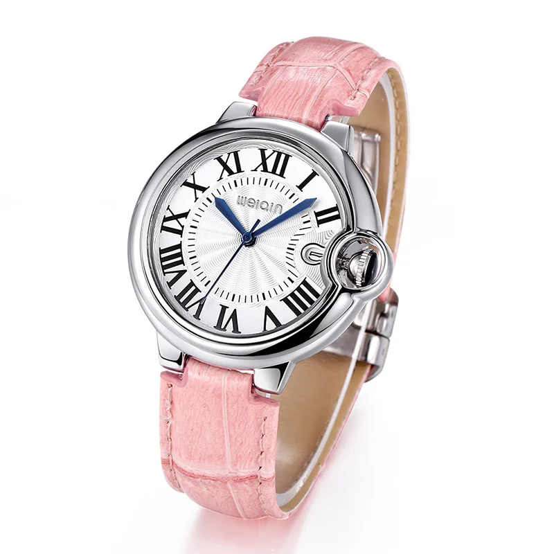 Часы WEIQIN с ремешком из натуральной кожи водонепроницаемые до 50 м|clock wrist watch|watch