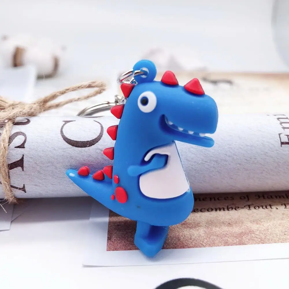 2019 The high quality Cute Cartoon Key Chain Small Dinosaur Animal PVC lady Bag Charm Pendant | Украшения и аксессуары
