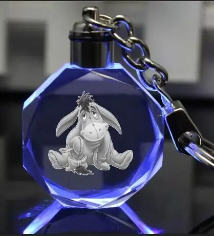 Diy логотип на заказ разноцветный кристалл Frozener светодиодный брелок для ключей lightit брелок с подсветкой sleutelhanger chaveiros