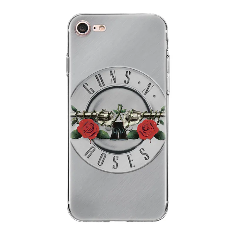 Чехол guns n roses для iphone XR XS Max 7 7S 8 Plus X 10 7+ 8+ 5 5SE 5C 6 6S 11 11Pro, мягкий чехол для телефона из ТПУ - Цвет: 02