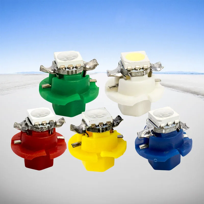 100 шт. T5 B8.4D светодиодный автомобильное освещение подсветка приборов Wedge Bulb t5 B8.4 5050