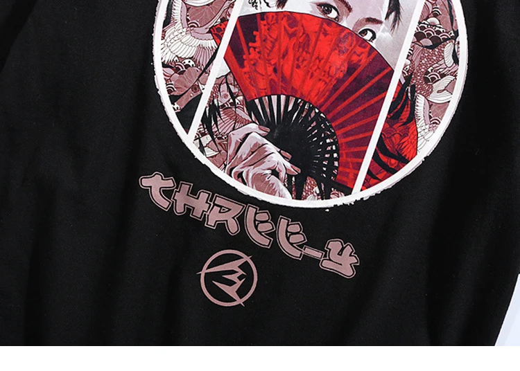 Harajuku Geisha футболка Ukiyo E уличная японская Футболка мужская летняя хип-хоп футболка хлопок короткий рукав топы футболки хип-хоп