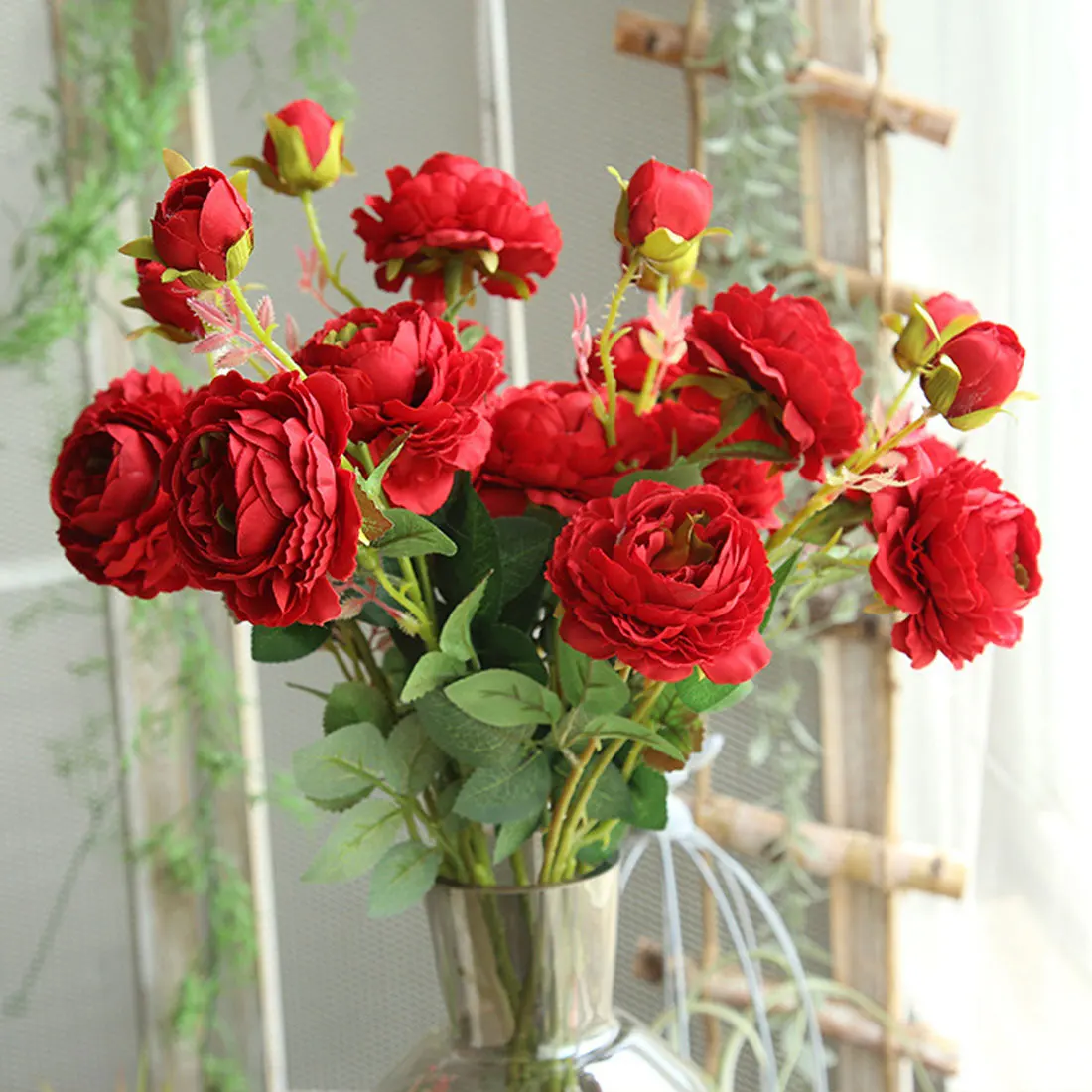 

Silk Artifical European Flowers Fake Vivid Rose Wedding Decoration Table Deorative Party Home Christmas Decorations