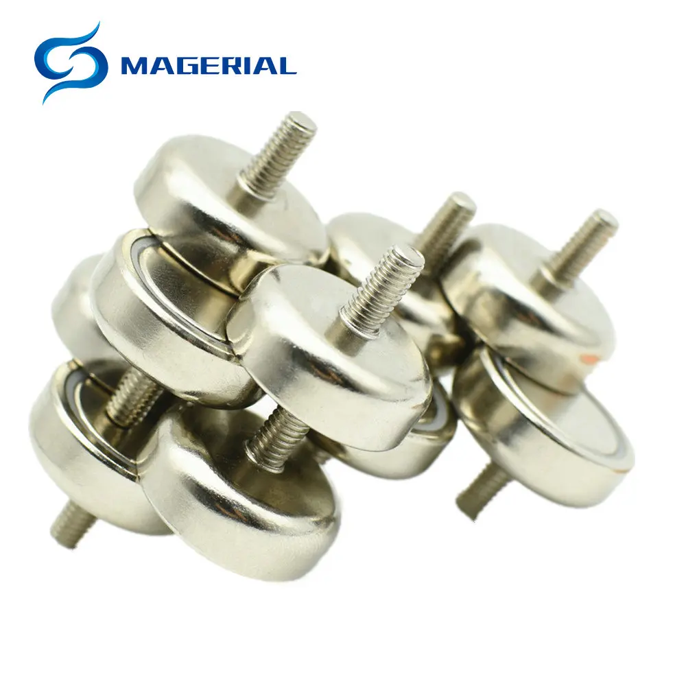 Garage Magnet Diameter 16mm Workshop Clamping Pot Holding Tool with Male Thread NdFeB Lifting Permanent Eye Bolt Iron Hanger Set |