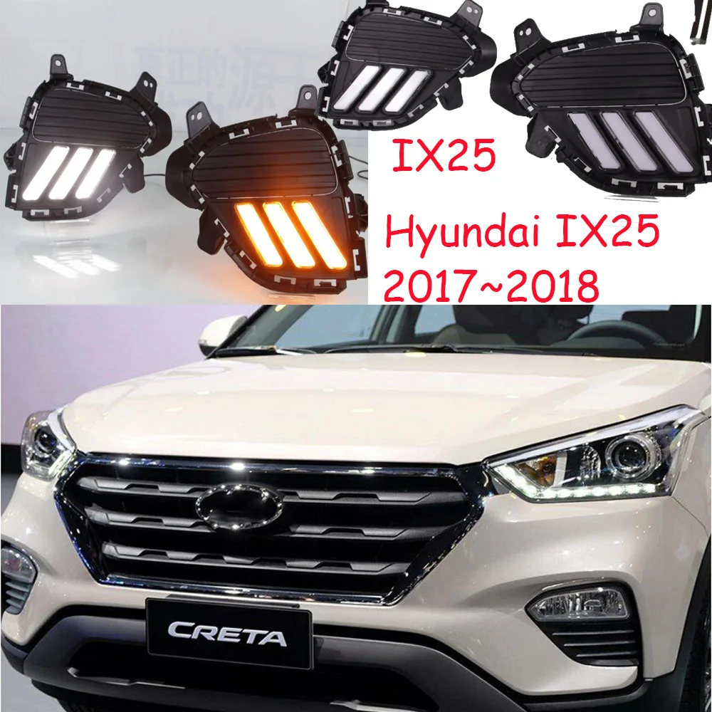 Светодиодные 2017 ~ 2018 Hyundal Creta IX25 дневные фары противотуманные accent Elantra Genesis i10 i20