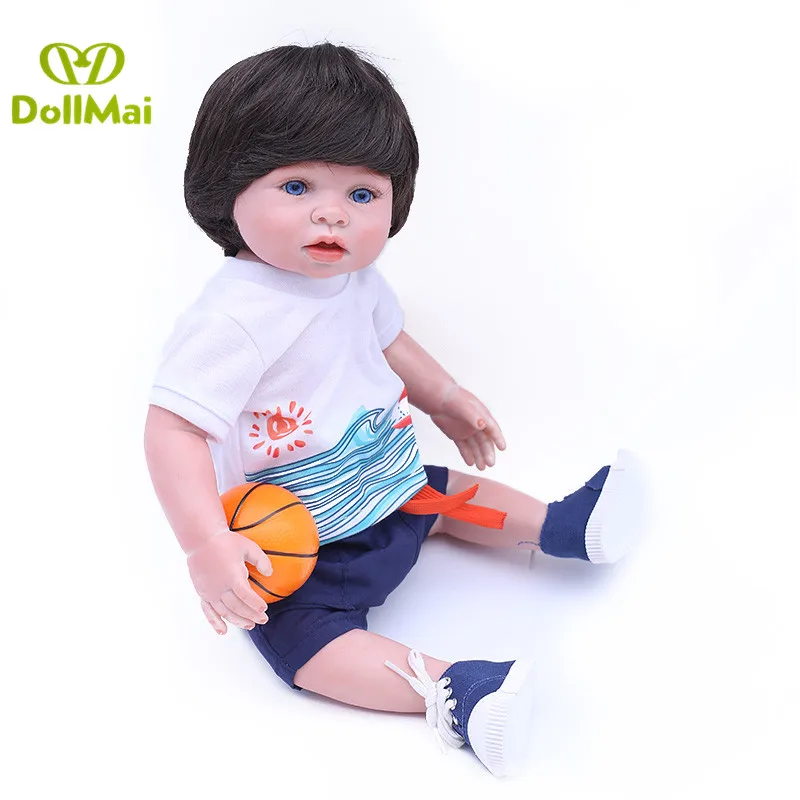 Bebes reborn настоящие Полные Силиконовые куклы Малыши-мальчики 43 см Новорожденный