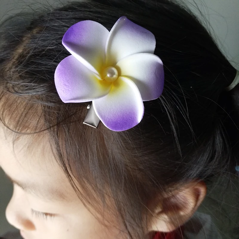 12 шт Женские аксессуары для волос пена шпилька Frangipani заколка Гавайский цветок