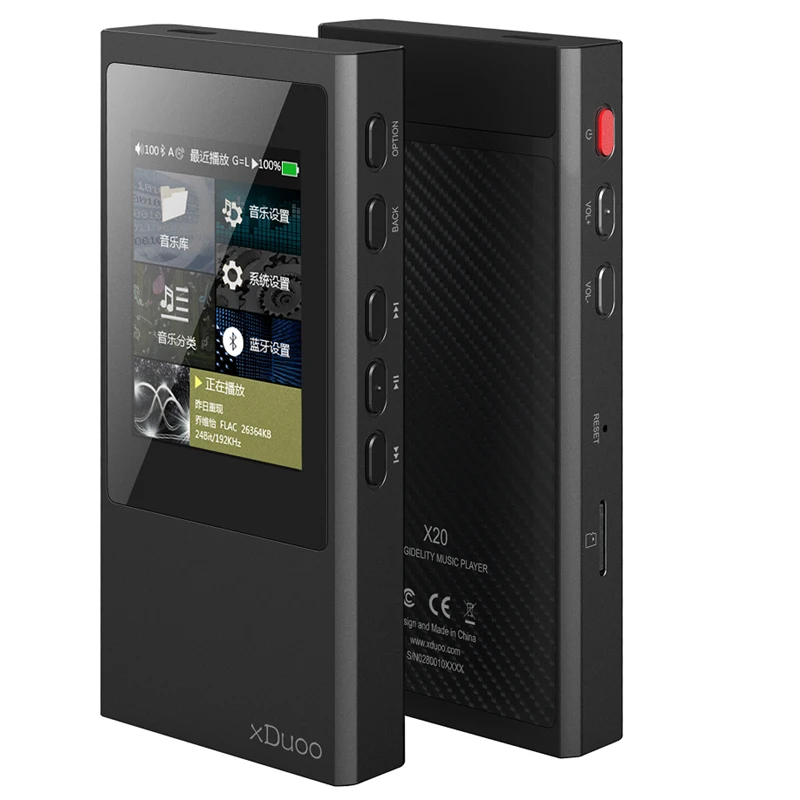 XDuoo X20 ESS9018Q2M OPA1612 Мини HIFI USB DAD DSD HD Dual Bluetooth 4 0 без потерь Музыкальный плеер 32 бит/384