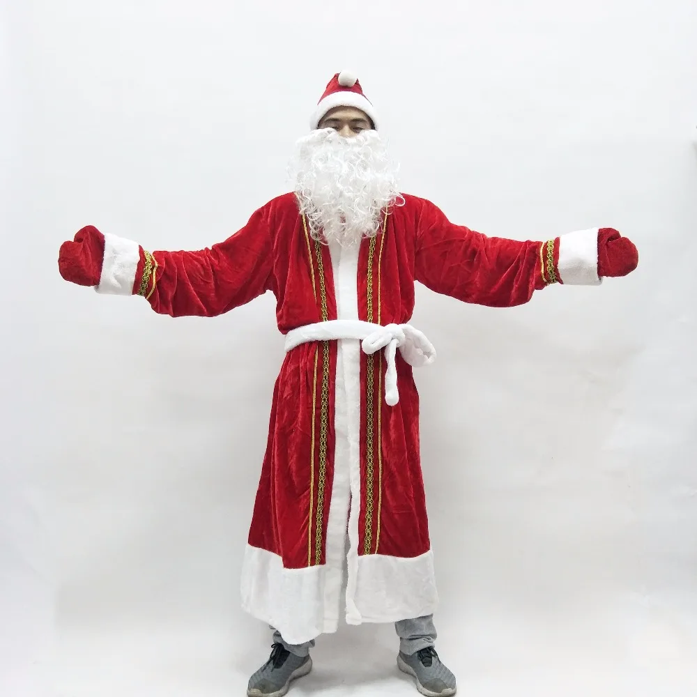 Новое поступление 2020 костюм Санта Клауса для взрослых 5 шт. рождественское