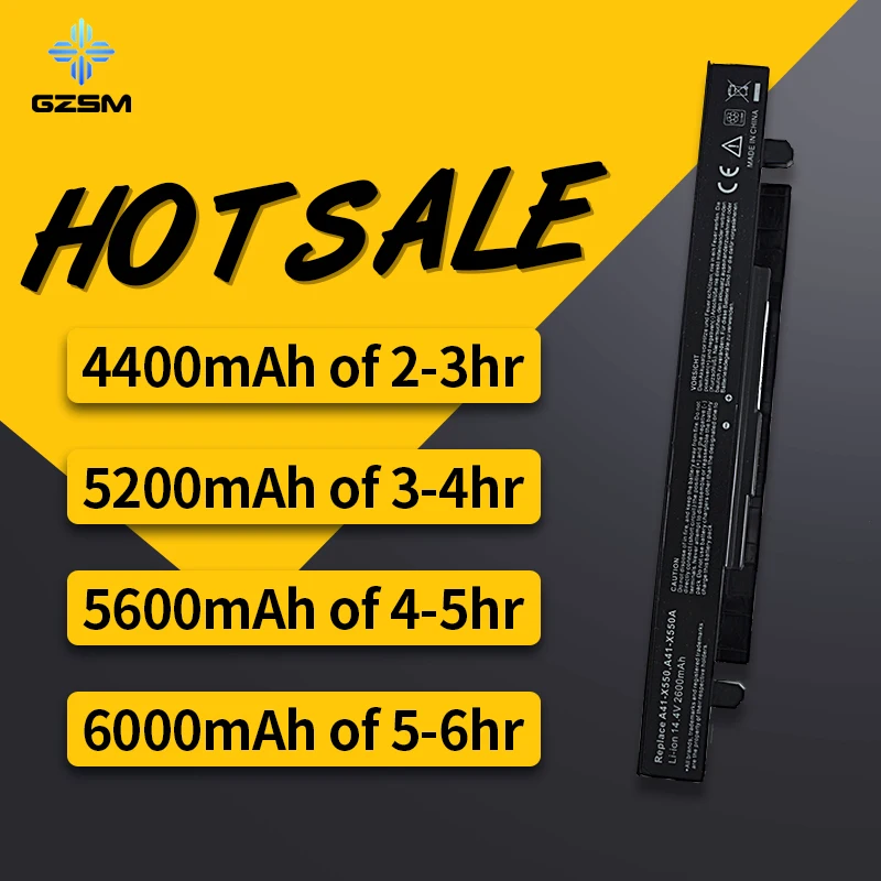 Аккумулятор HSW 4 ячейки для Asus A41-X550 A450 A550 F450 F550 F552 K550 P450 P550 R409 R510 X450 X550 X550C X550A X550CA |