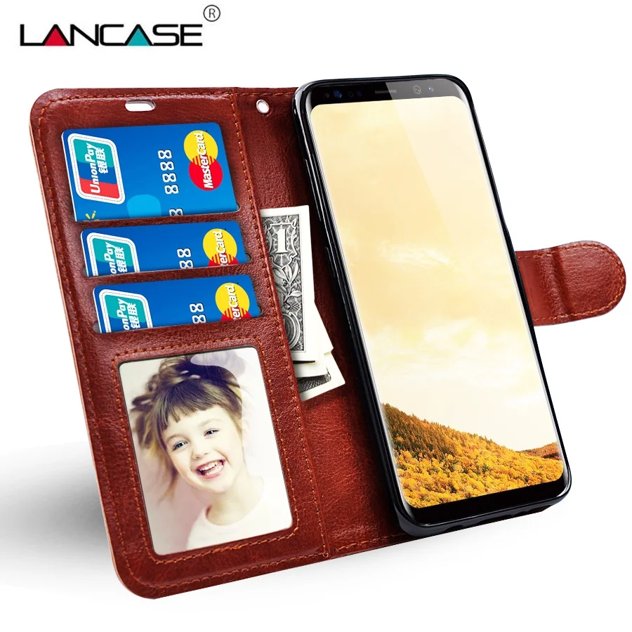 Чехол книжка LANCASE для Samung Galaxy S9 чехол из искусственной кожи силиконовый ТПУ Samsung