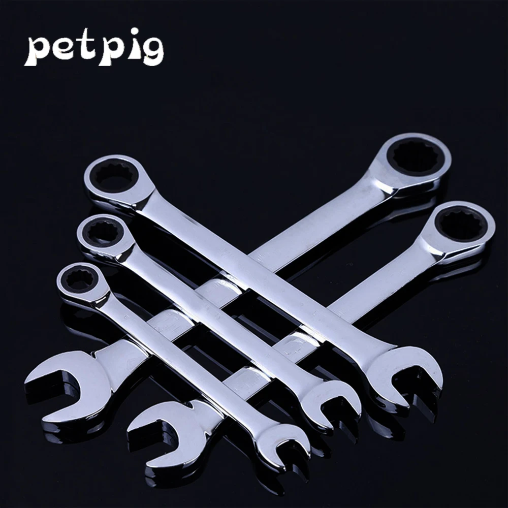 Petpig Трещоточный ключ 6-13 мм набор ключей автомобильные гаечные ключи Набор динамометрический ключ для велосипеда строительные леса трещотка ключи ремонт автомобиля ручные инструменты
