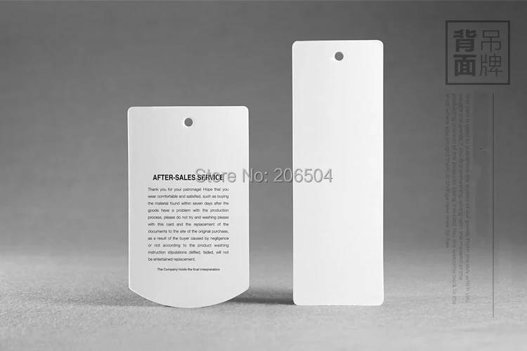 Изготовленная на заказ одежда бирка для вешалки бумажные бирки одежды 500 шт./лот