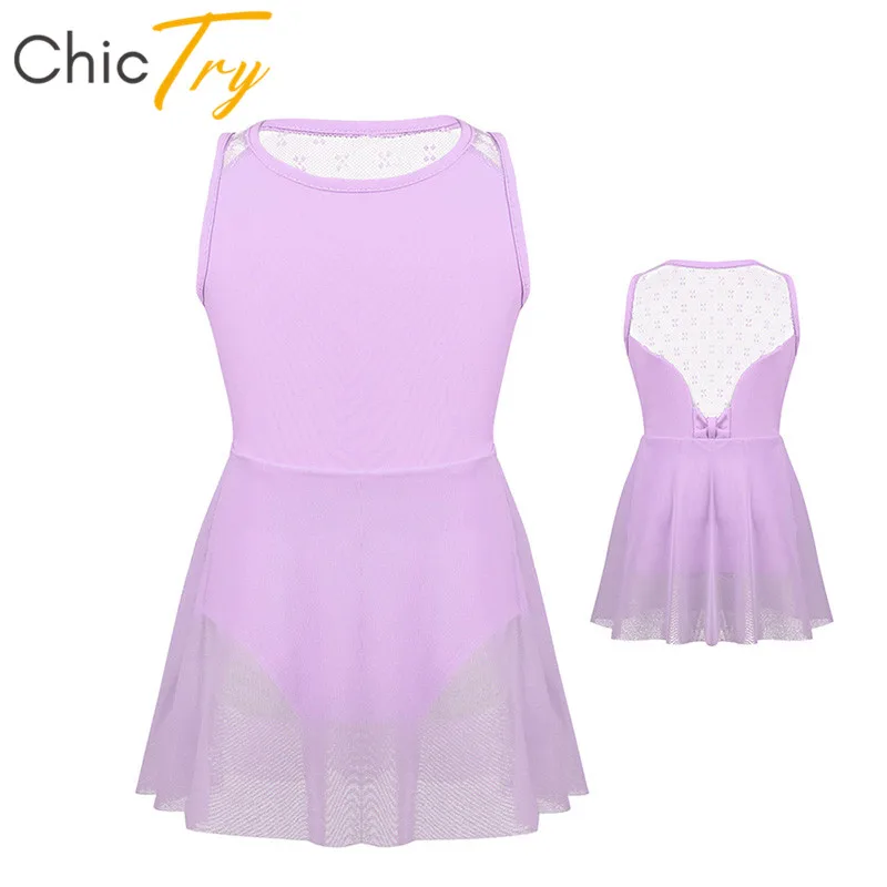 ChicTry Children Girls Sleeveless Floral Lace Splice Ballet Tutu Dress ...