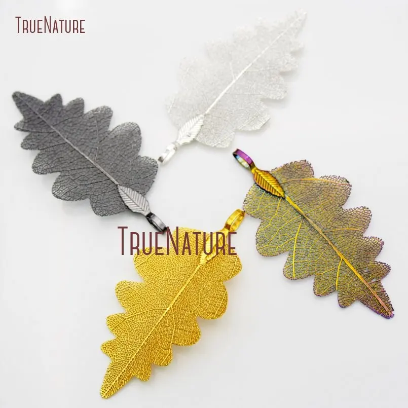 10 шт. дешевая подвеска в форме листа золотого цвета серебра титана радуги