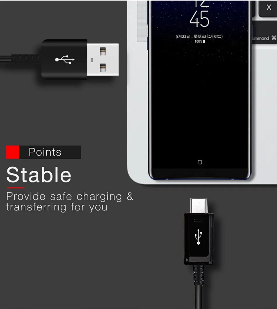 Micro USB Android Cable Fast Charging Data Cord Original USB Wrie for Samsung Galaxy S6 S7 Edge Plus J2 J5 J7 Prime J3 J5 J7