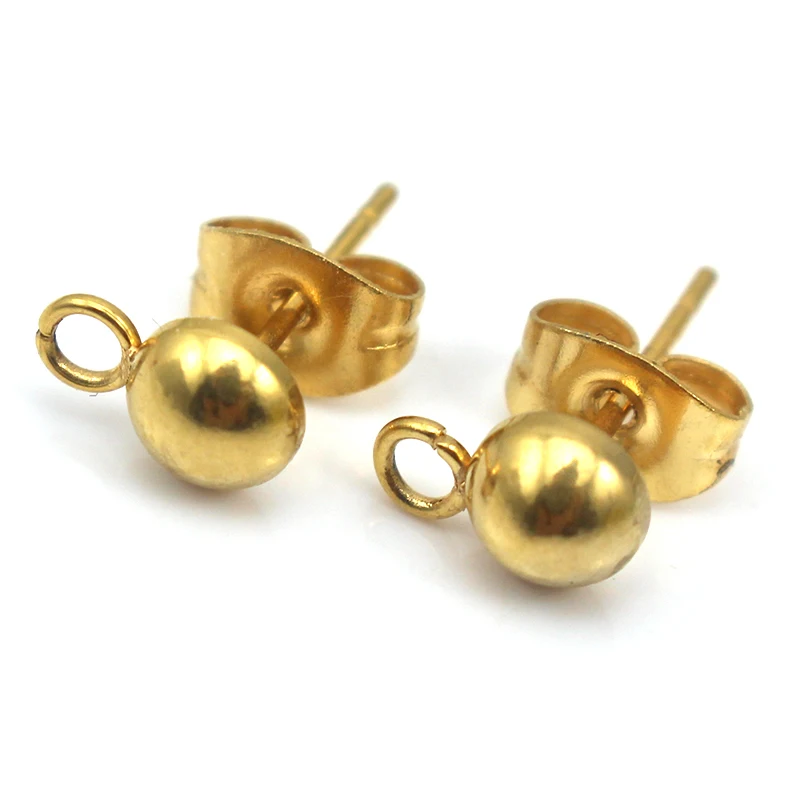 Jewellery Components gold color Findings Cabochon Setting Earrings Pin Cup Pit Stud earring base DIY Making Ear Studs Head Pins | Украшения