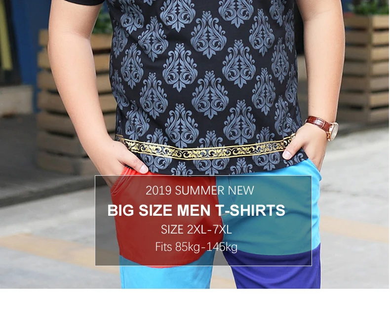 Мужская футболка в стиле хип-хоп, 5XL, 6XL, 7XL, этнический стиль, принт, большой размер, Мужская футболка с v-образным вырезом, короткий рукав, летние мужские футболки, новинка