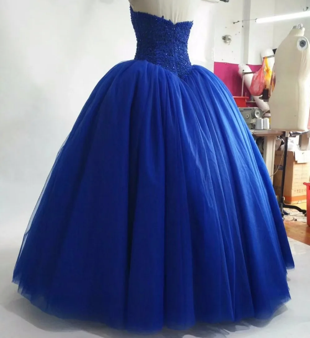 Пышная Тюлевая юбка Королевского синего цвета от CloverBridal бальное платье милое 16