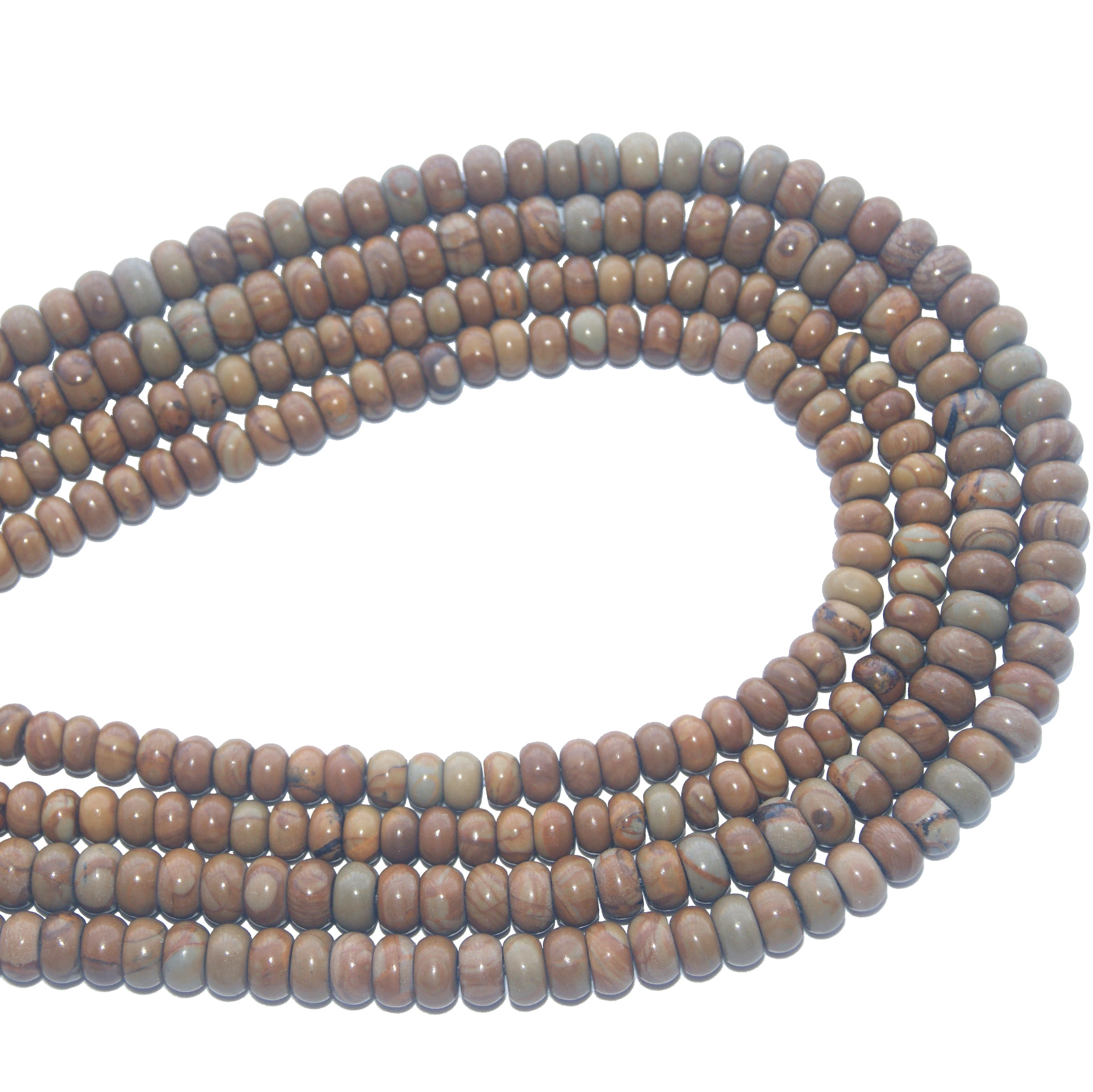 Wholesale 6 8 MM Natural Wood Stripes Stone Spacer Rondelle Loose Beads For Jewelry Making DIY Bracelet Necklace Material | Украшения и
