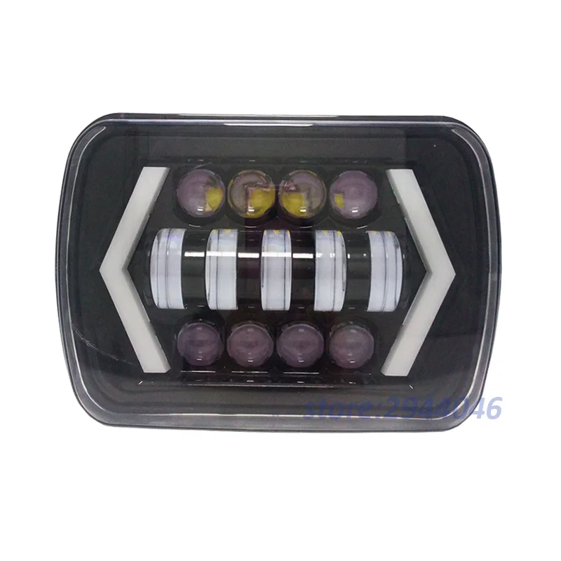 1 пара 5x7 &quot7x6 дюймов ангельские глазки DRL H4 светодиодный квадратный фонарь для Jeep