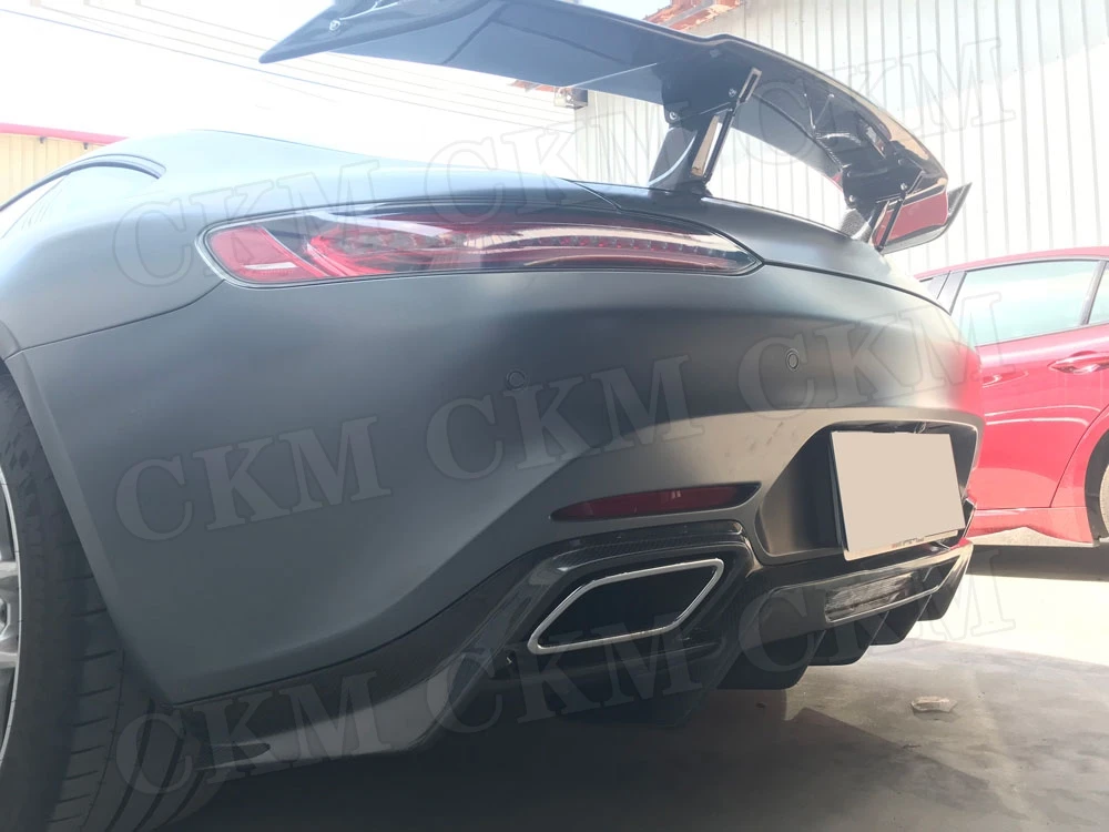 Углеродное волокно рассеиватель задней губы для Mercedes Benz AMG GT AMG GTS AMG GTR купе 2 двери frp зад багажник спойлер