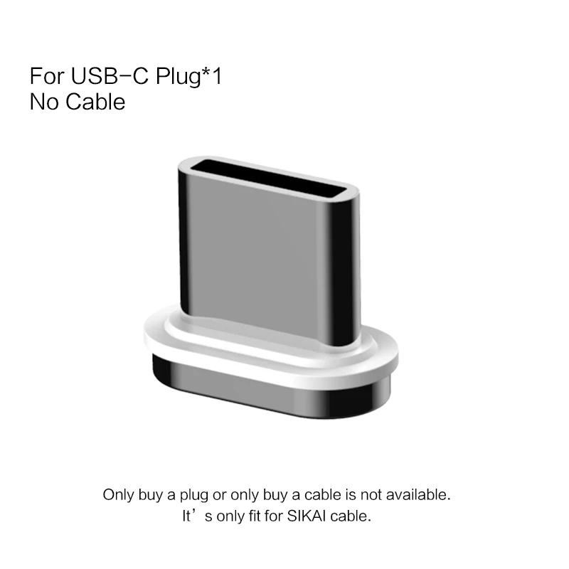 only for sikai plug Магнитный usb-кабель 3 в 1, зарядное устройство micro usb type c QC 4,0 3,0, зарядка для android iphone xiaomi redmi iphone xr samsung sikai - Цвет: only for sikai plug