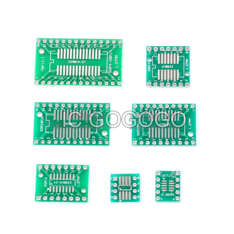 5 pcs SMD для DIP PCB плата адаптера SOP/MSOP/SSOP/TSSOP/SOT23 обратиться к SOP8 SOP10 SOP14 SOP16 SOP20 SOP24 SOP28