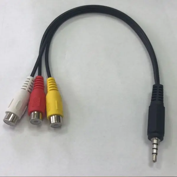Лучшие предложения 2 5 мм Мини AV папа 3RCA Женский M/F Аудио Видео кабель переходник