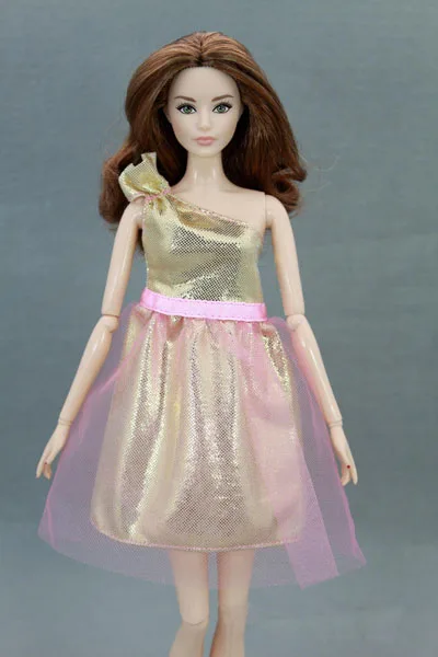 a dress only Новая модная кукольная одежда, костюмы, платье, юбка, топ, Повседневная Одежда для кукол BB 1:6, BBI271 - Цвет: a dress only
