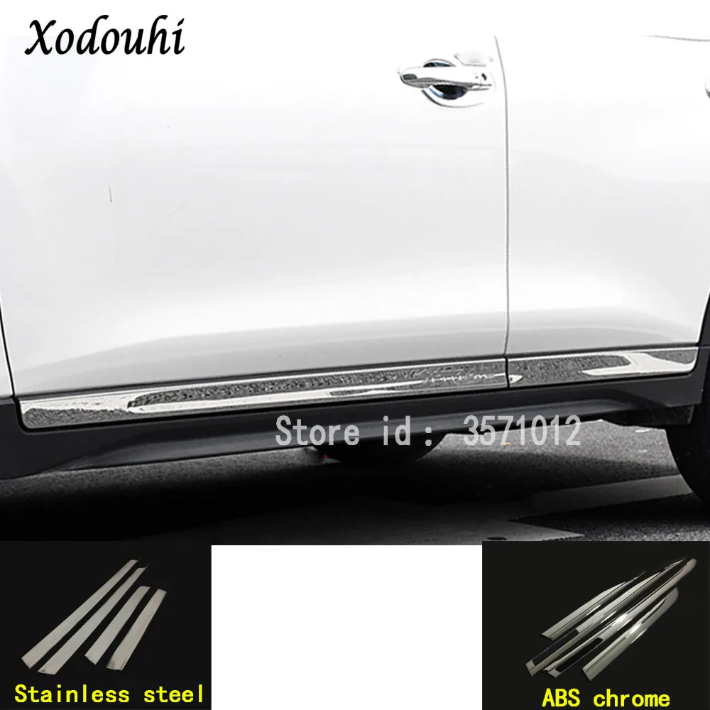 

For Nissan X-Trail XTrail T32/Rogue 2017 2018 2019 2020 Car Styling Side Door Body Trim Strip Molding Stream Panel Bumper Part