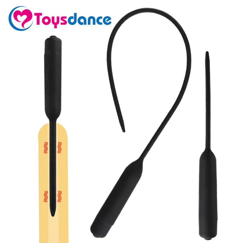 Toysdance мужской мочеиспускательный канал силиконовый вибрационный Пенис со