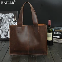 new vintage leather briefcases men messenger bag brownblack luxury business briefcase document lawyer laptop bag wholesale