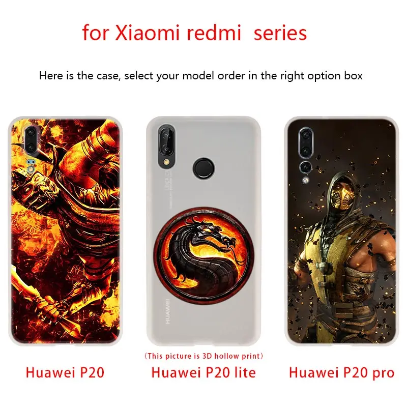 Mortal Kombat ТПУ чехол для телефона мягкие чехлы Huawei P40 P30 P20 Pro P10 P9 Lite p30lite p40lite P samrt Z 2020