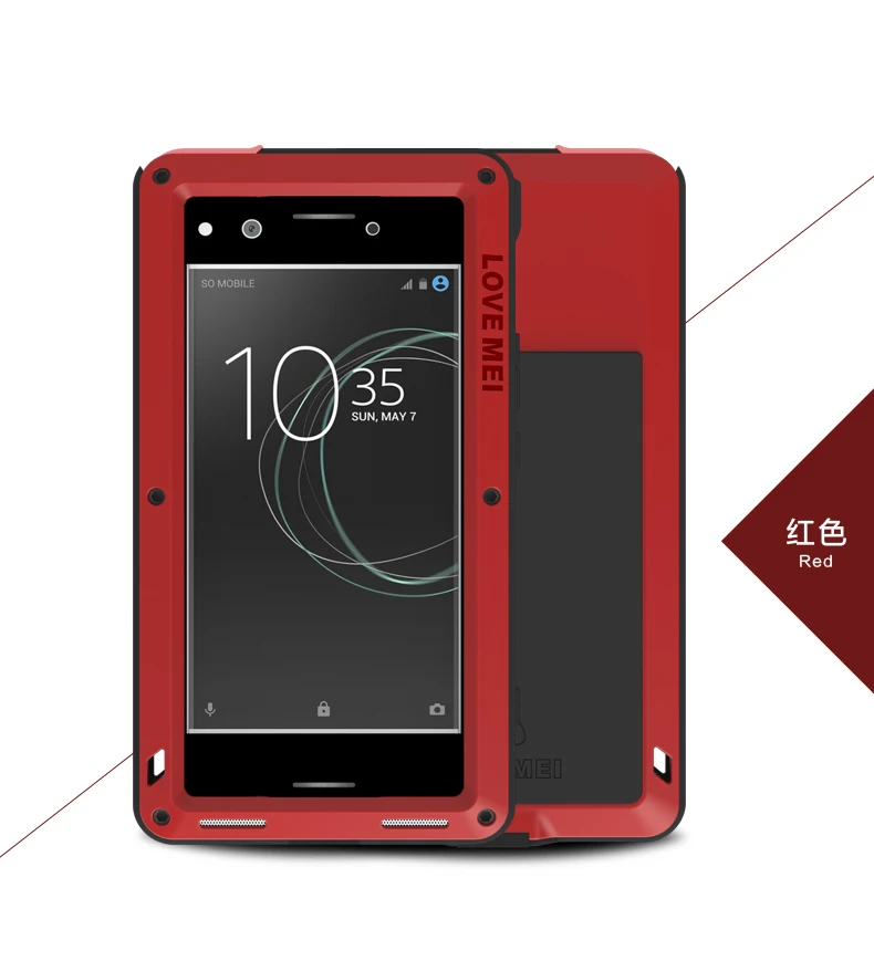 Love Mei металлический чехол для sony Xperia XZ Премиум противоударный чехол для телефона для sony XZ Премиум полный корпус Прочный противоударный защитный чехол
