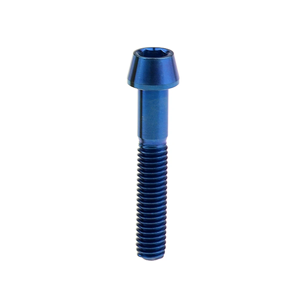 M6x45mm Blue Титановые болты Ti винтовые конические головки M6x40 45 50 55 60 65 мм велосипедные болты для велосипедных деталей - Цвет: M6x45mm Blue