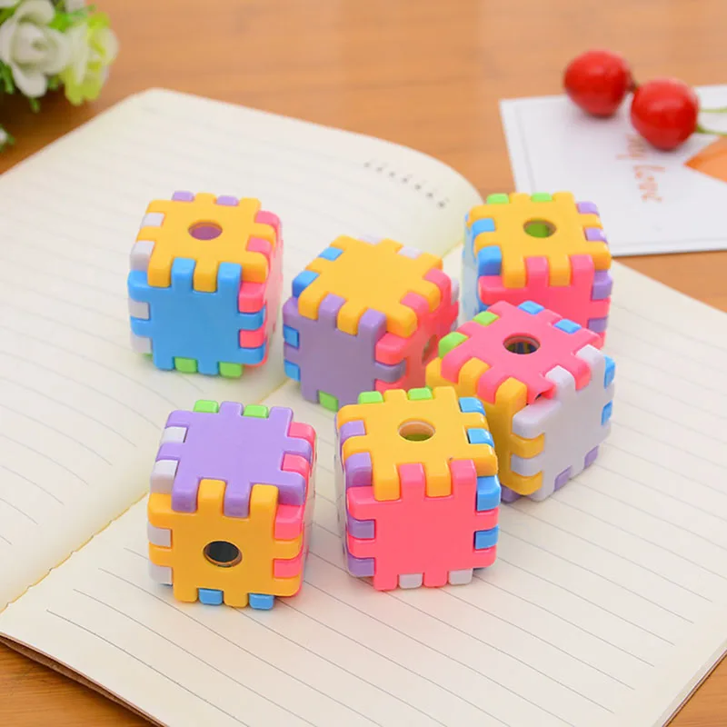 1 шт. творческий Kawaii съемный строительные блоки точилка для карандашей Резак Ножи