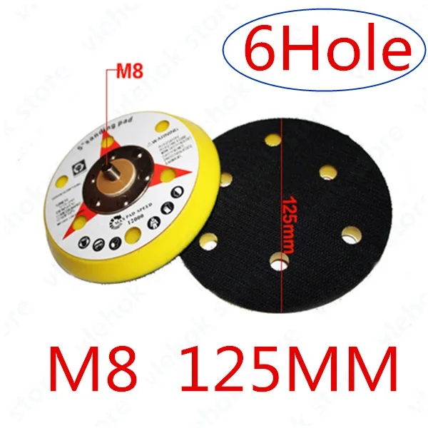 1PCS Основа орбитальная шлифовальная машина M6 M8 70 мм 75 мм 100 мм 125 мм 150 мм Замена для BOSCH DeWALT HITACHI MAKITA Hilti Milwaukee WORX электроинструмент - Цвет: 1PCS