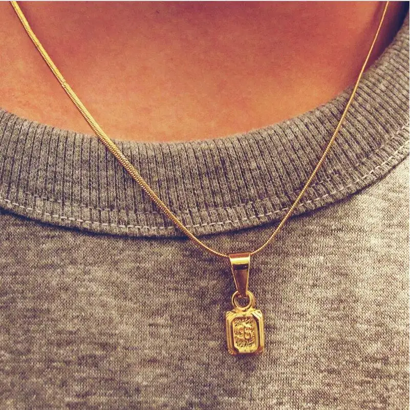 Хорошее качество мини доллар цепь $ Подвески со знаком ожерелья и подвески