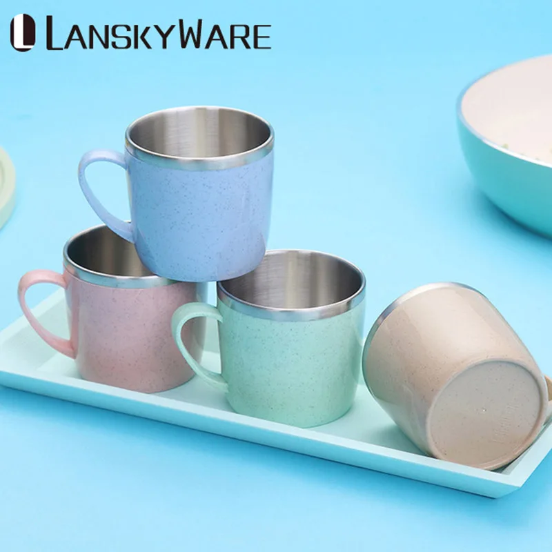 LANSKYWARE креативная мини Детская кружка 304 нержавеющая сталь кофейная чайная чашка