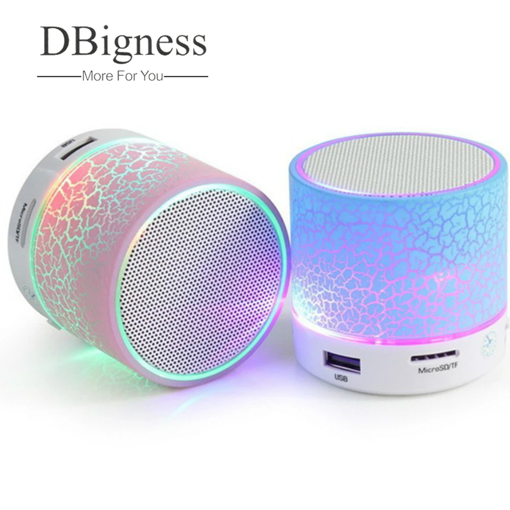 Dbigness Bluetooth динамик светодиодный микрофон беспроводной портативный MP3