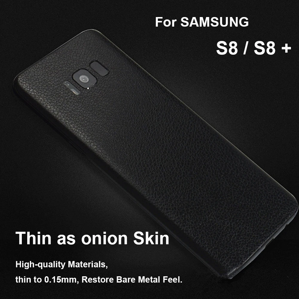 Back Film For Samsung Galaxy S8 / Plus Luxury Leather Skin Protective Sticker S8+ YIESOM New |